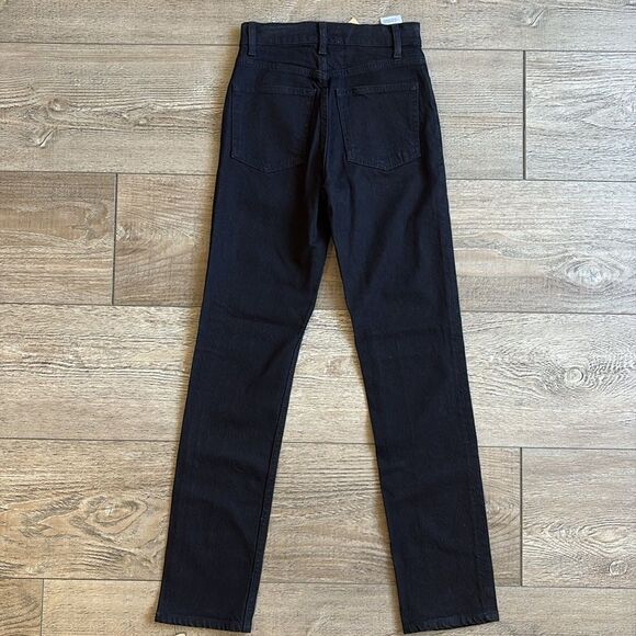Reformation Denim Liza Ultra High Rise Slim Straight Black Jeans Nordstrom - Picture 6 of 7